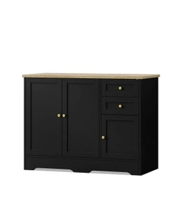 3 Doors Buffet Sideboard in Black