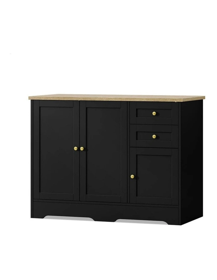 3 Doors Buffet Sideboard in Black image 1