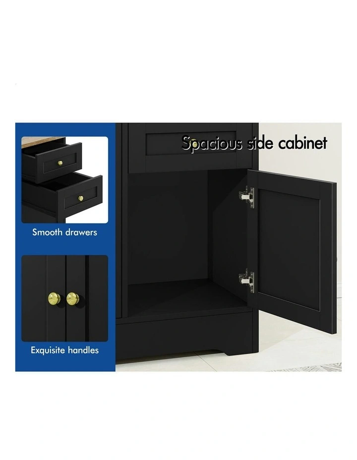 3 Doors Buffet Sideboard in Black image 6