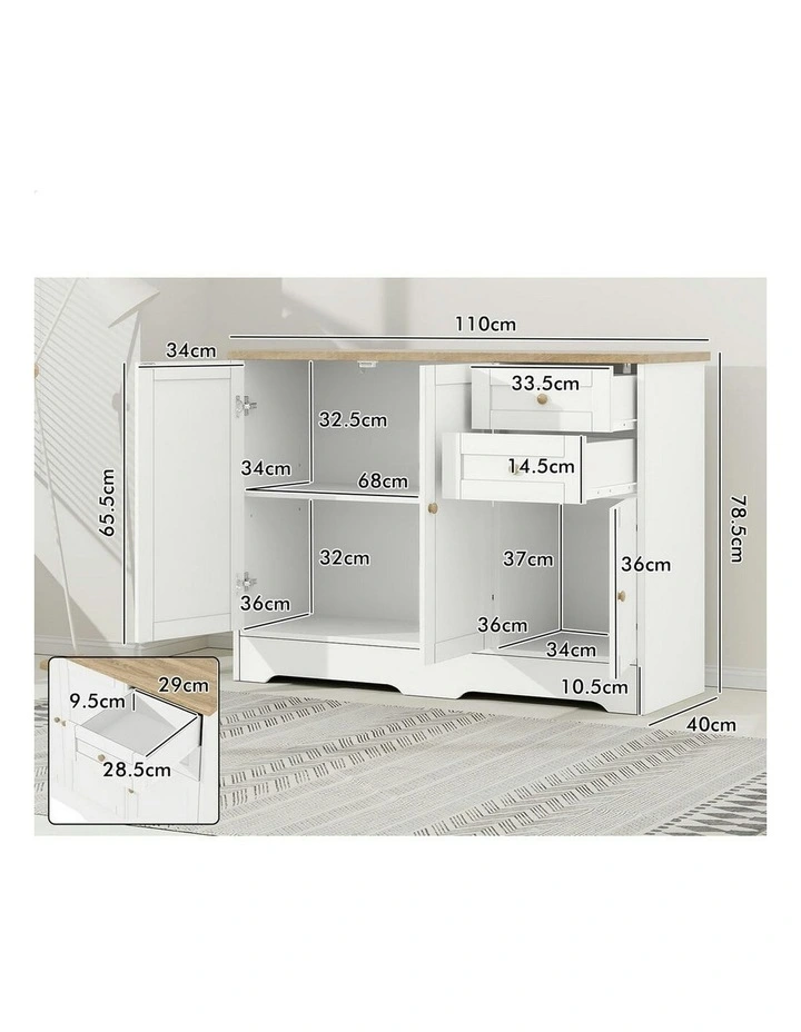 Kitchen Buffet Sideboard in White image 7