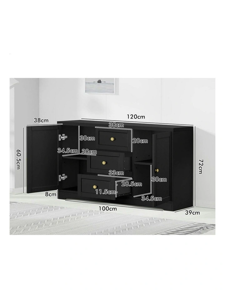 Buffet Sideboard in Black image 6