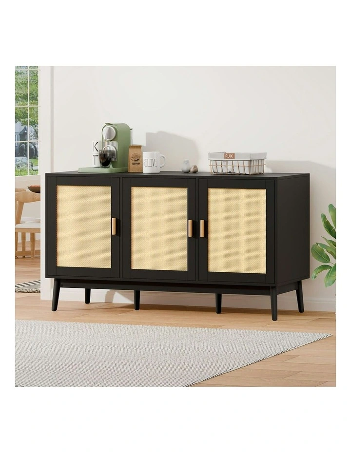 Cupboard Cabinet Storage Buffet Sideboard in Black image 2