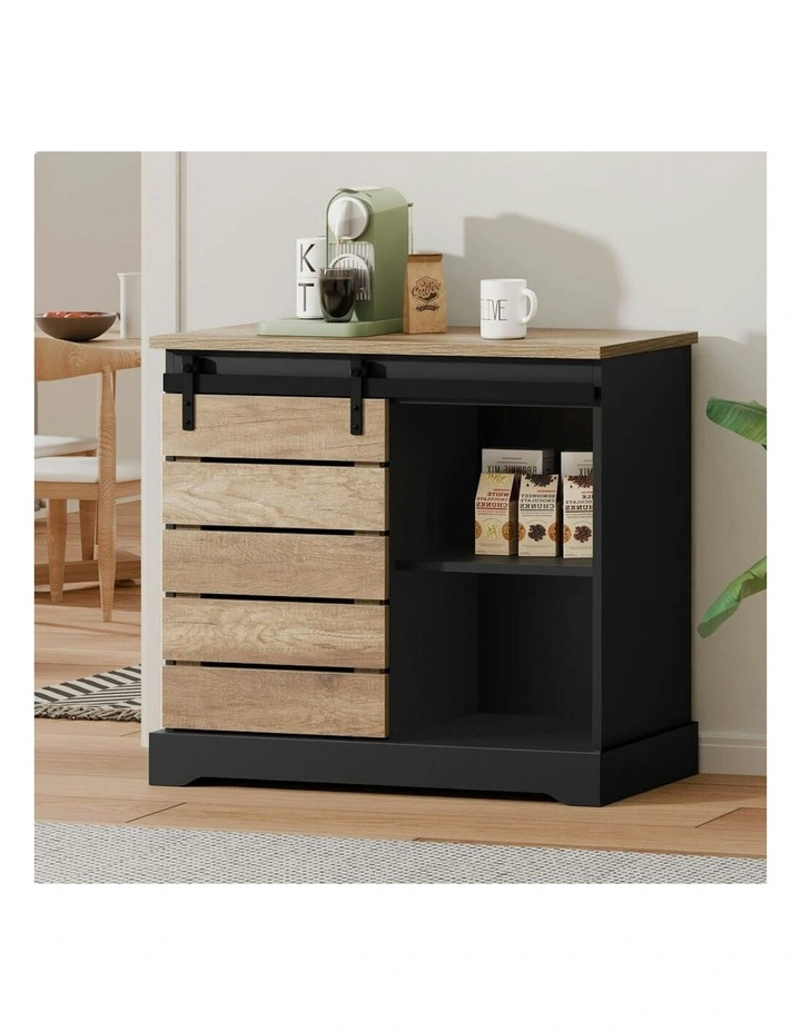 Sliding Door Buffet Sideboard in Multi image 2