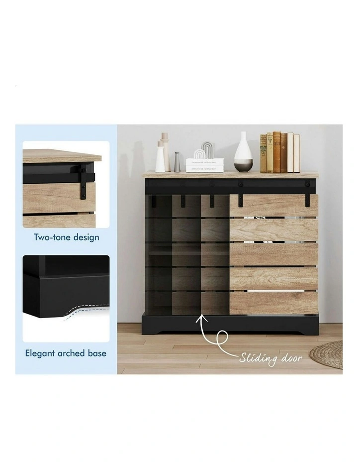 Sliding Door Buffet Sideboard in Multi image 6