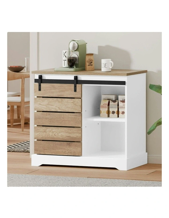 Sliding Door Buffet Sideboard in Multi image 2