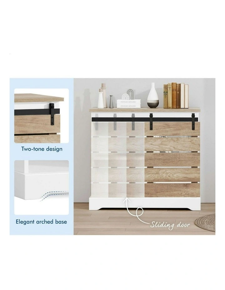 Sliding Door Buffet Sideboard in Multi image 6