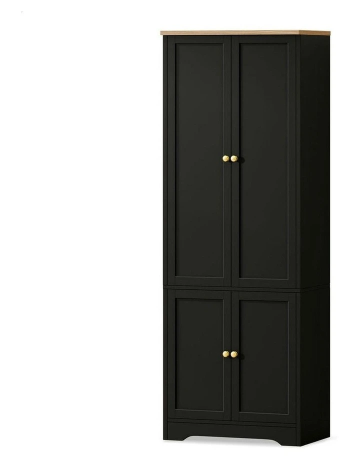 Buffet Sideboard Cupboard Cabinet Kitchen Hallway Storage Shelf in Black image 1