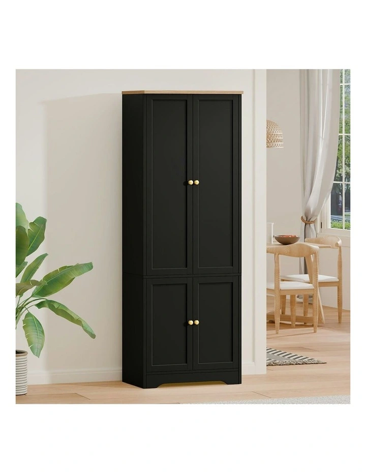 Buffet Sideboard Cupboard Cabinet Kitchen Hallway Storage Shelf in Black image 2