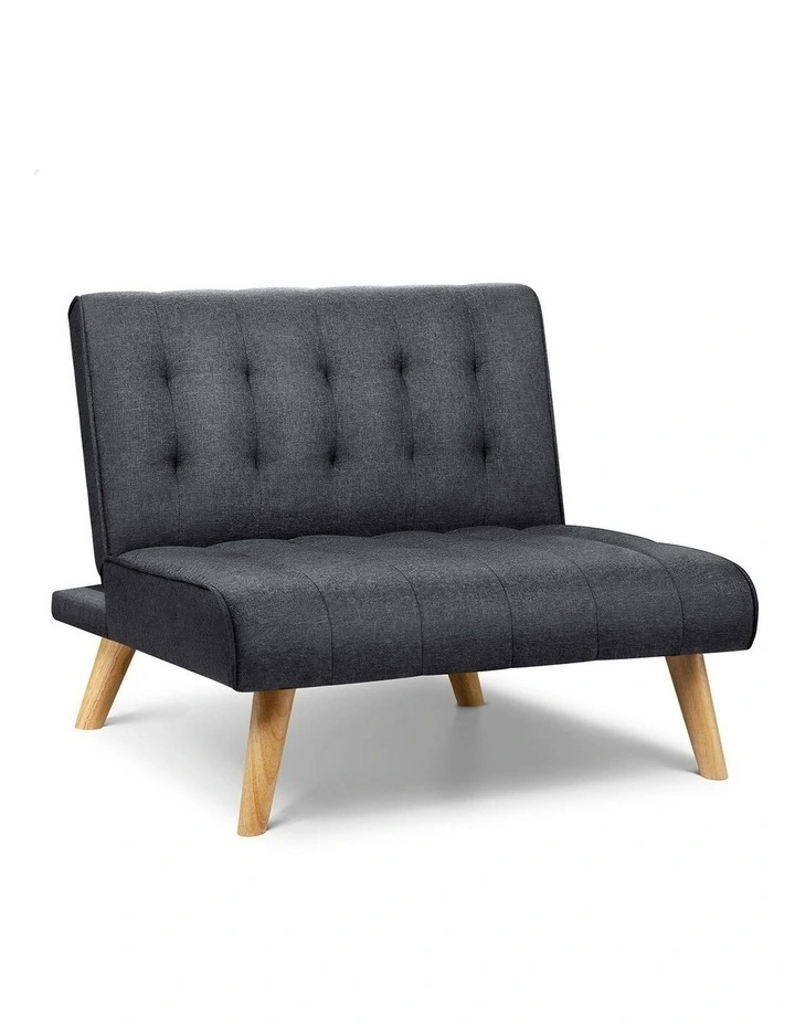 Single Seater Sofa Bed Lounge in Grey image 1