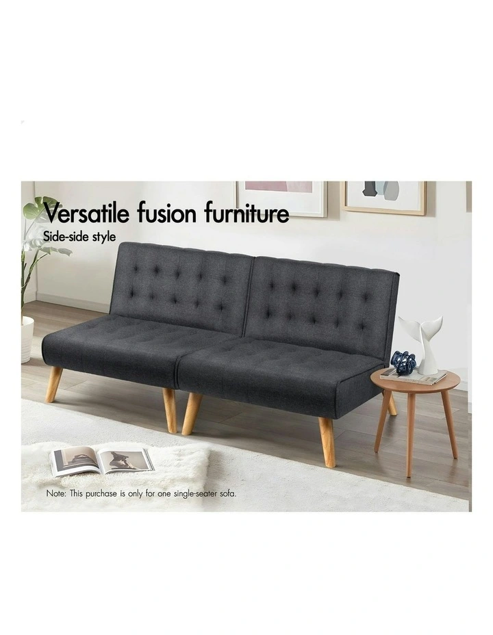 Single Seater Sofa Bed Lounge in Grey image 5