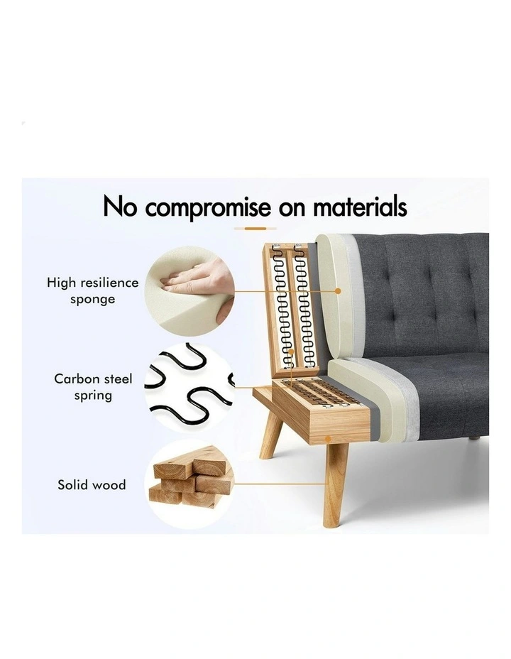 Single Seater Sofa Bed Lounge in Grey image 6