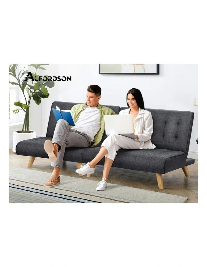 Sofa Bed Set of 2 in Grey image 7