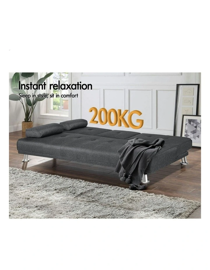 Sofa Bed Lounge 3 Seater in Grey image 7