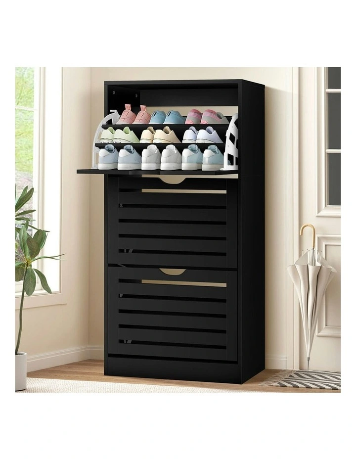 Organiser Shoe Storage Cabinet in Black image 2
