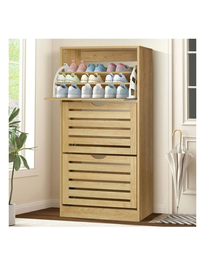 Organiser Shoe Storage Cabinet in Wood image 2
