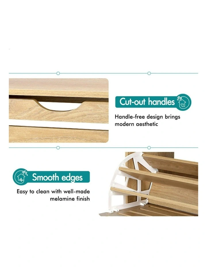 Organiser Shoe Storage Cabinet in Wood image 5