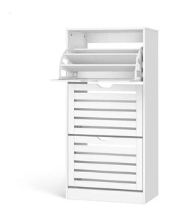Organiser Shoe Storage Cabinet in White