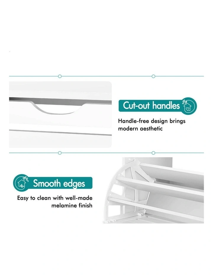 Organiser Shoe Storage Cabinet in White image 5