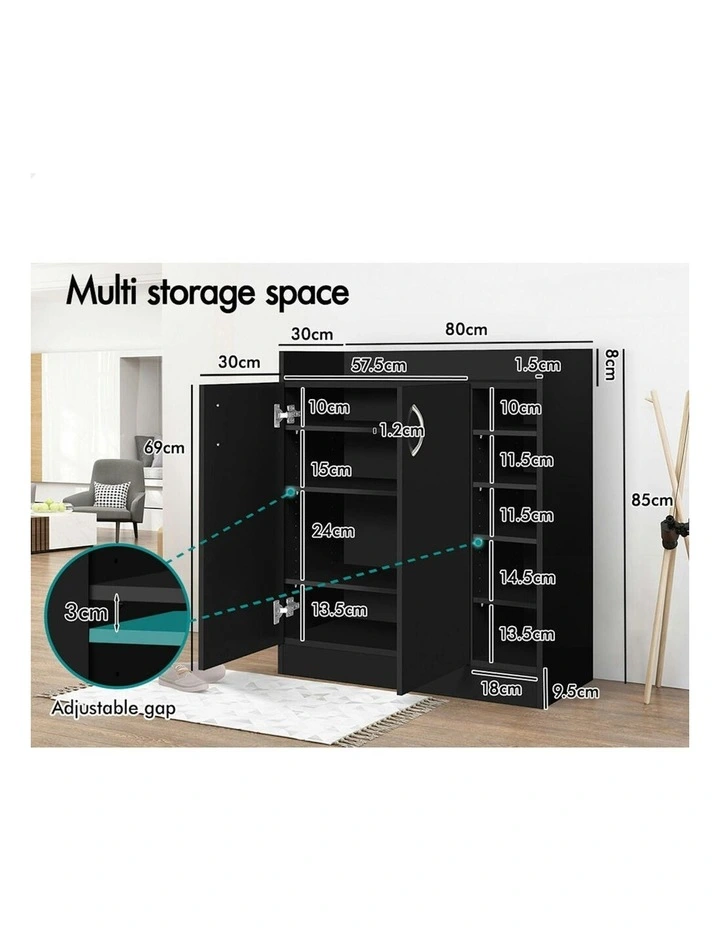 Rack 21 Shoe Cabinet in Black image 7