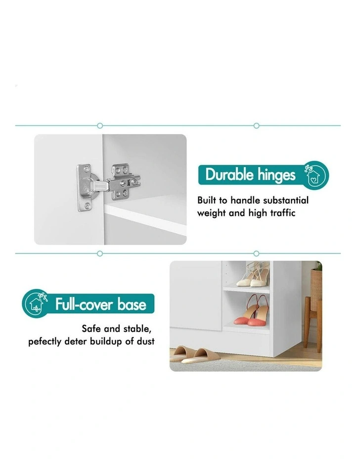 Rack 21 Shoe Cabinet in White image 6