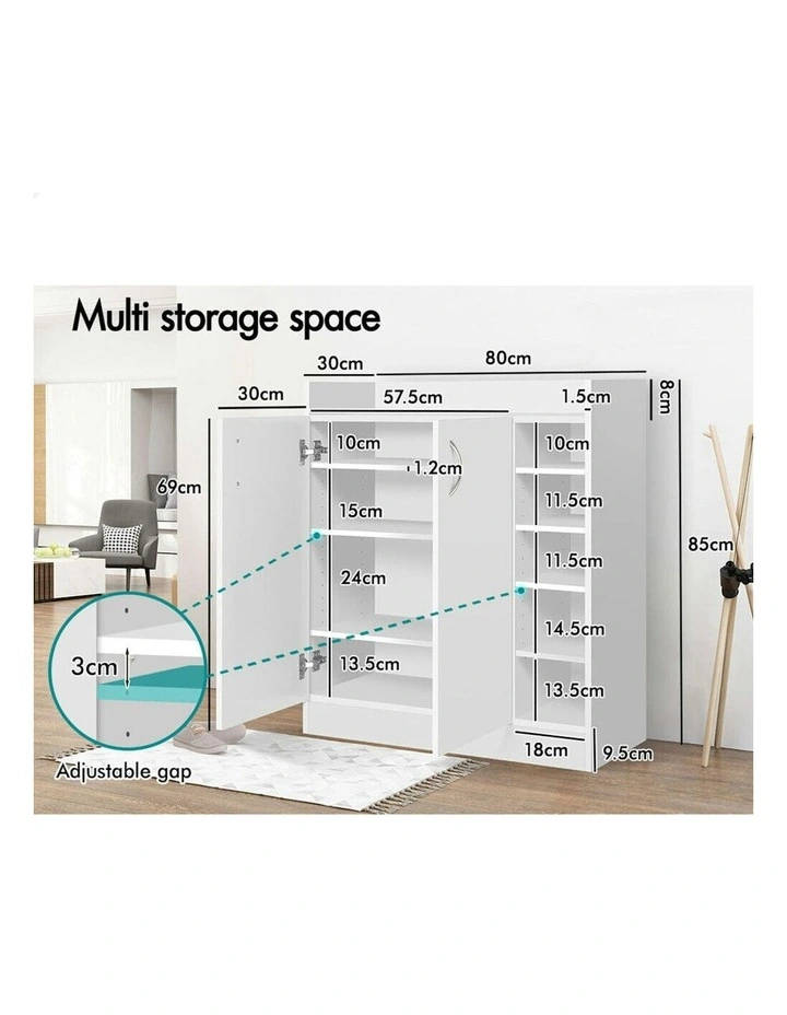 Rack 21 Shoe Cabinet in White image 7