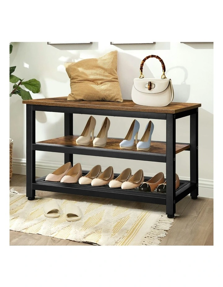 Shoe Bench Storage Rack Organiser in Multi image 2