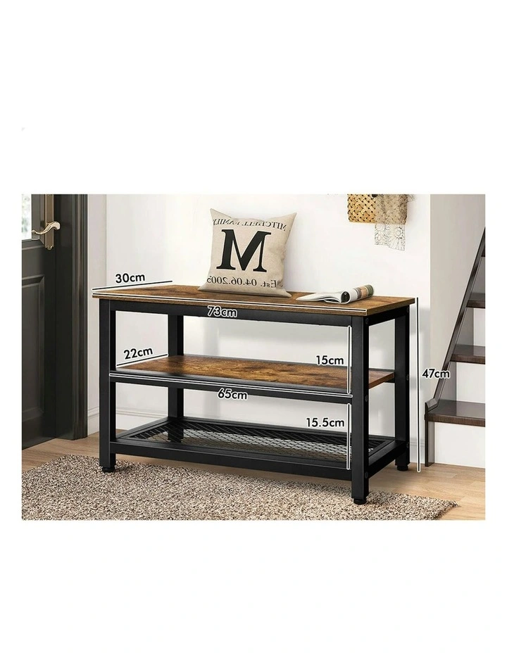 Shoe Bench Storage Rack Organiser in Multi image 3