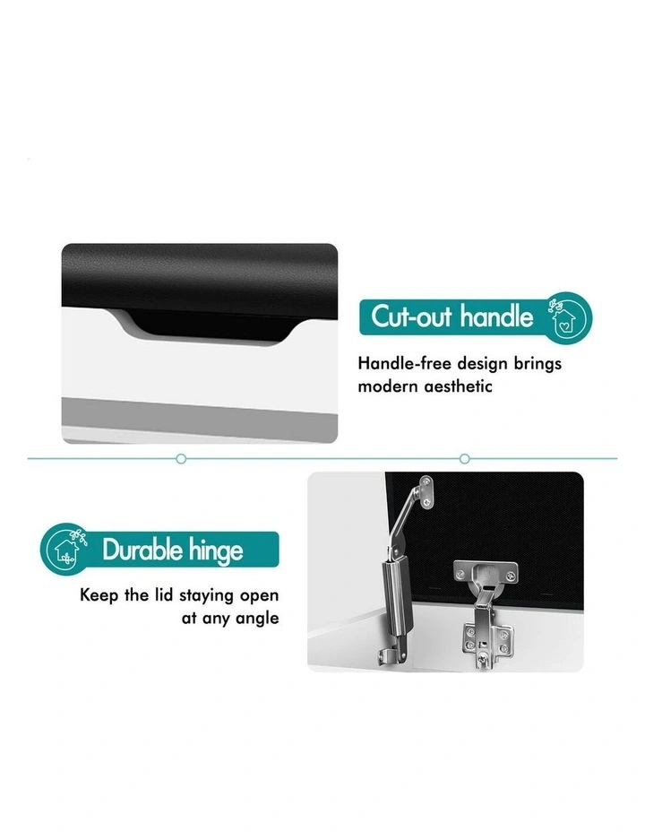 12 Pairs Shoe Cabinet Bench in White image 5