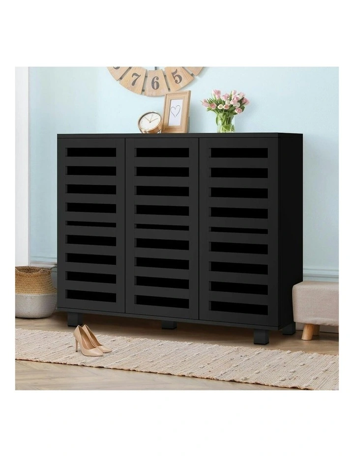30 Pairs Shoe Cabinet Rack in Black image 2
