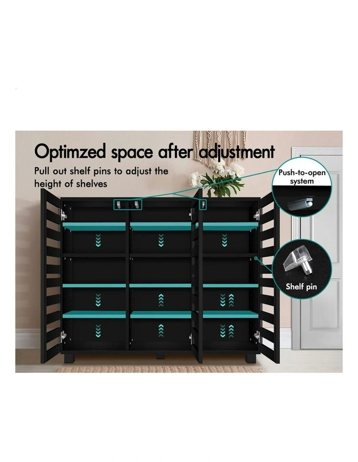 30 Pairs Shoe Cabinet Rack in Black image 3