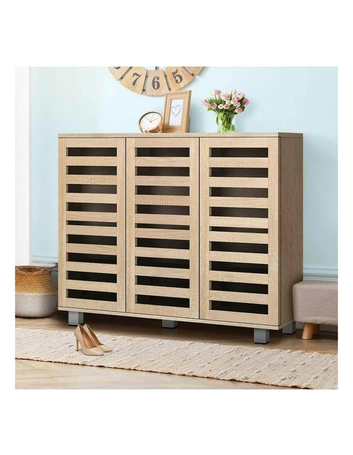 30 Pairs Shoe Cabinet Rack in Oak image 2