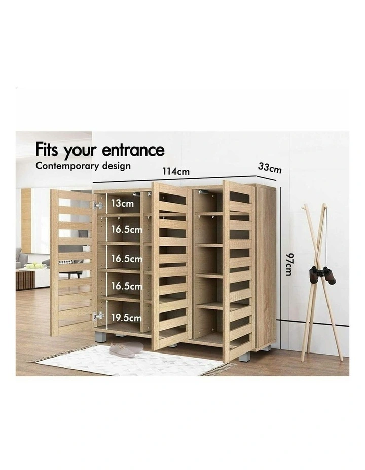 30 Pairs Shoe Cabinet Rack in Oak image 6