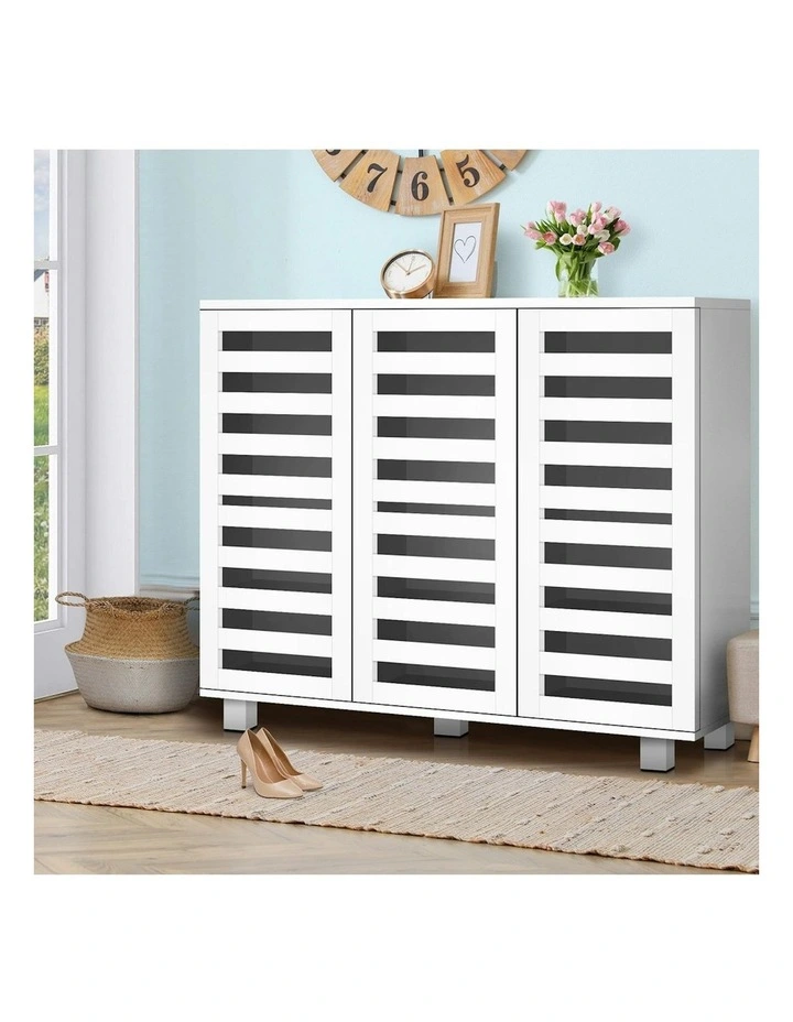 30 Pairs Shoe Cabinet Rack in White image 2