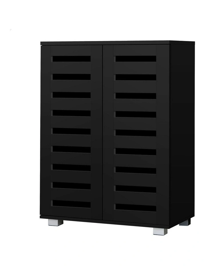 21 Pairs Shoe Cabinet Storage in Black image 1