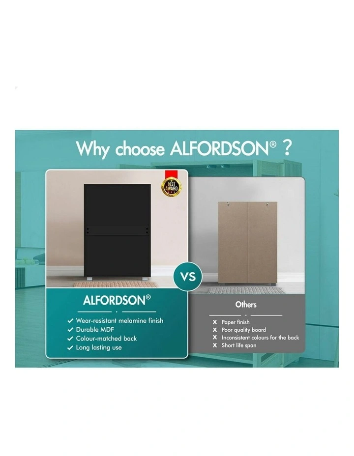 21 Pairs Shoe Cabinet Storage in Black image 4