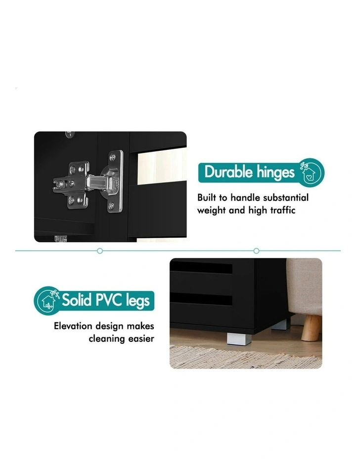 21 Pairs Shoe Cabinet Storage in Black image 5