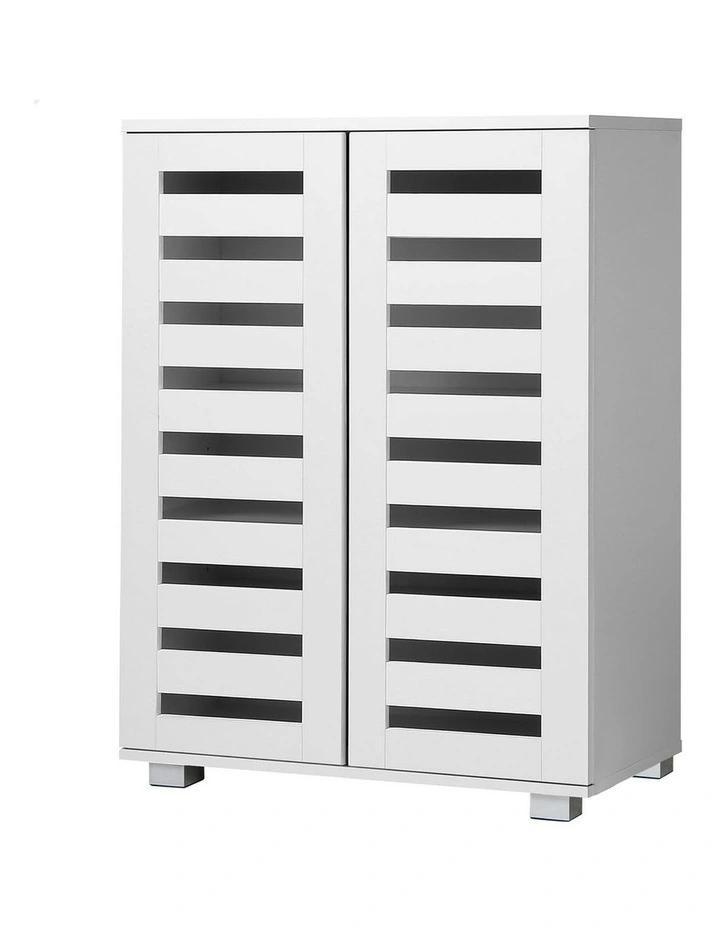 21 Pairs Shoe Cabinet Storage in White image 1