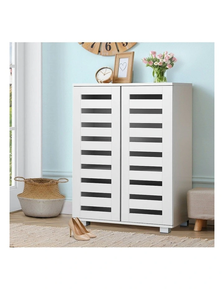 21 Pairs Shoe Cabinet Storage in White image 2