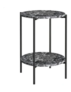 Side Table Sofa End Bedside Nightstand in Grey