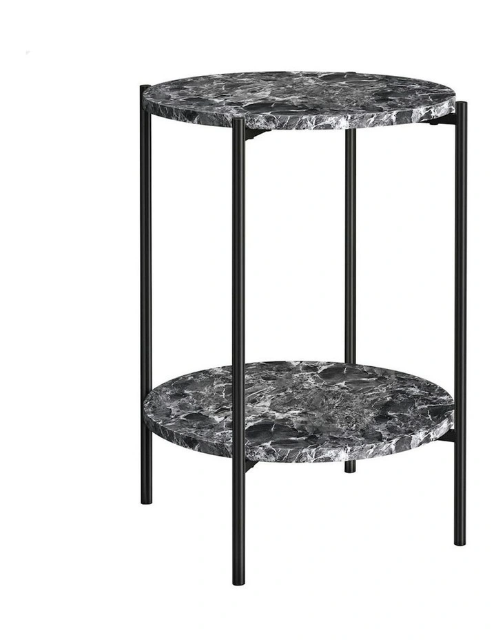 Side Table Sofa End Bedside Nightstand in Grey image 1