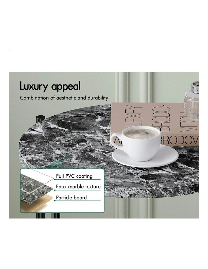 Side Table Sofa End Bedside Nightstand in Grey image 5