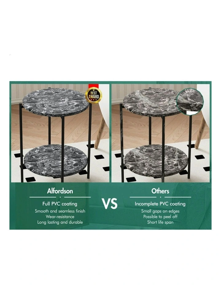 Side Table Sofa End Bedside Nightstand in Grey image 6