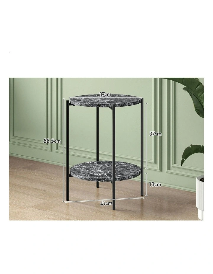 Side Table Sofa End Bedside Nightstand in Grey image 7