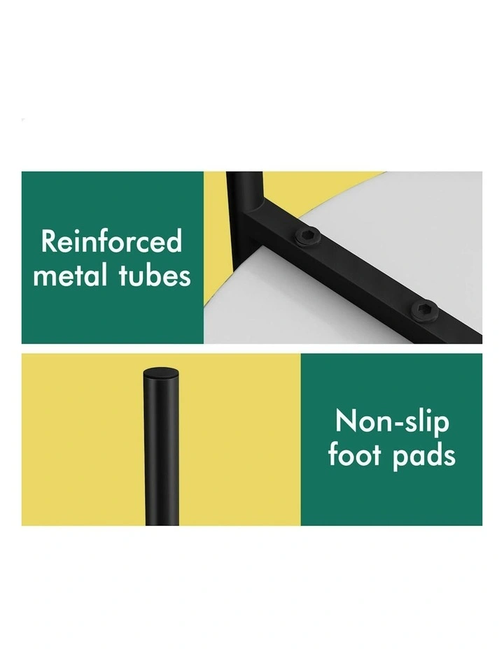 Round Marble Shelf Side Table in Black image 7