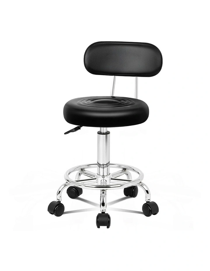 Round Swivel Barber Hair Dress Chair Declan Salon Stool in Black image 1
