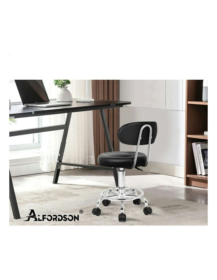 Backrest Swivel Barber Hair Dress Chair Declan Salon Stool 2x in Black image 7