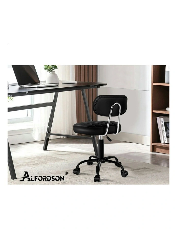 Backrest Swivel Barber Hair Dress Chair Lina Salon Stool in All Black image 7