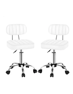 Salon Stool Set of 2 in White