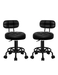 Salon Stool Set of 2 in Black