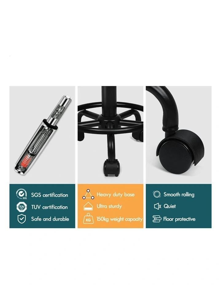 Salon Stool Set of 2 in Black image 4